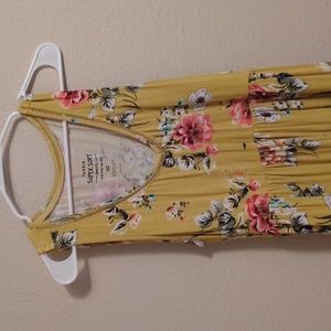 Torrid Yellow Floral Babydoll Top, Size 00